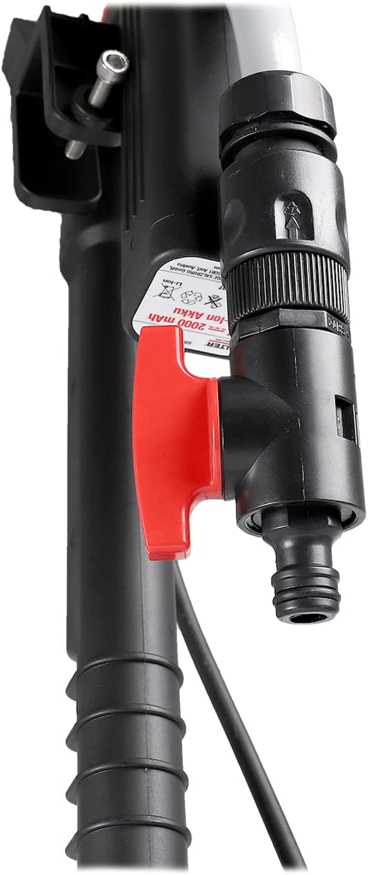 WALTER Li-Ion Regenfasspumpe 12V, 1500l/h, 11m Förderhöhe, 0,5m Eintauchtiefe, praktisch dank Akkube