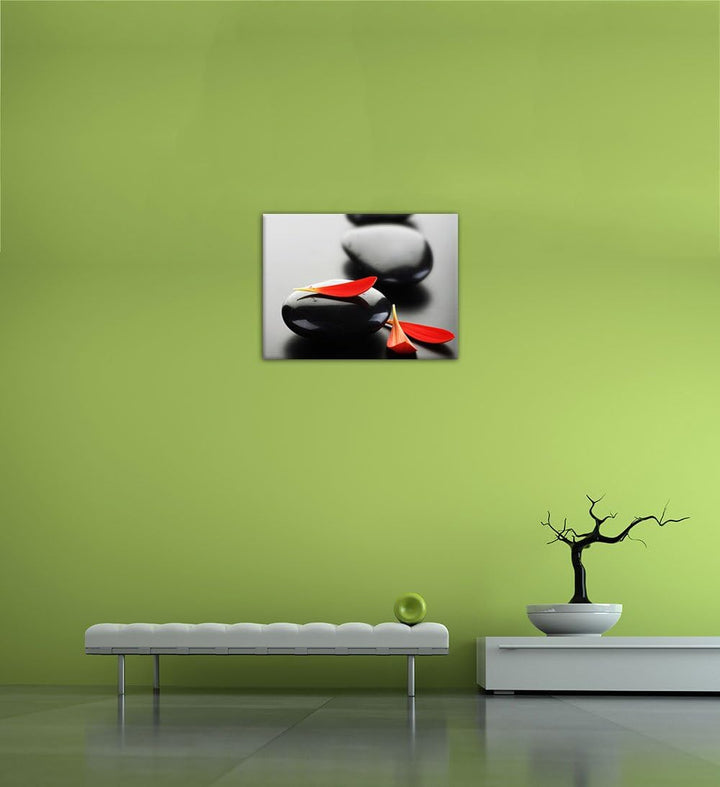 Bilderdepot24 Bild auf Leinwand | Zen Steine XIV in 60x50 cm als Wandbild | Wand-deko Dekoration Woh