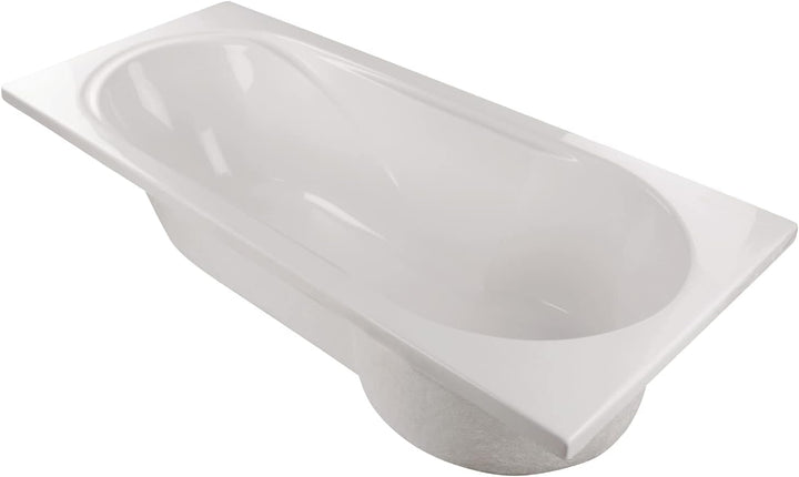 Calmwaters® Rechteck-Badewanne mit Dusche 180x80 cm, Acrylwanne Modern Small 2 mit Duschzone, Badewa