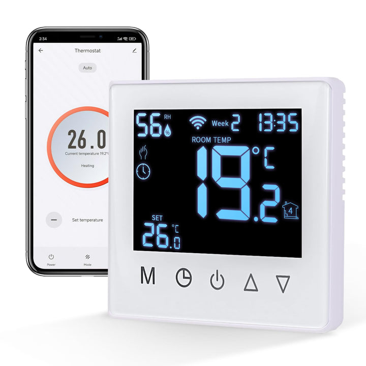 CNBINGO Smart Thermostat Unterputz Boiler WLAN Heizungsthermostat Raumthermostat WLAN Digital Raumth