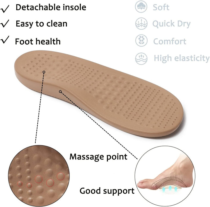 Unisex Clogs Pantoletten Sommer Hausschuhe Strand Sandalen Gartenschuhe mit Fussbett aus Weichem 38/