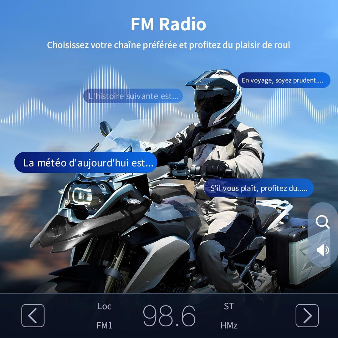 FODSPORTS FX6 Motorrad Bluetooth Headset(2 Pack) 2 x FX6 Motorrad-Gegensprechanlage, 2 x FX6 Motorra
