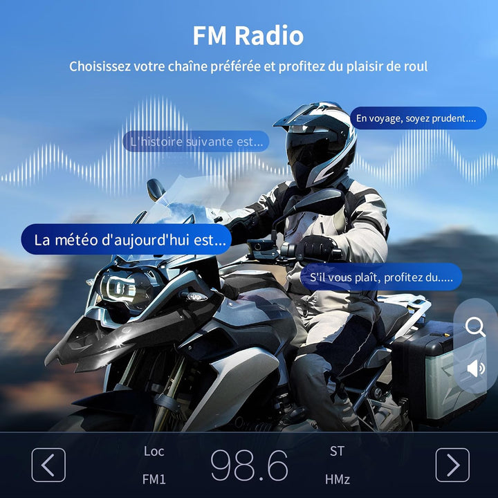 FODSPORTS FX6 Motorrad Bluetooth Headset(2 Pack) 2 x FX6 Motorrad-Gegensprechanlage, 2 x FX6 Motorra