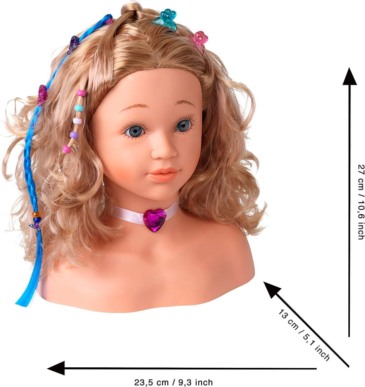 Klein 5240 - Princess Coralie Schmink- und Frisierkopf, 33 cm, S