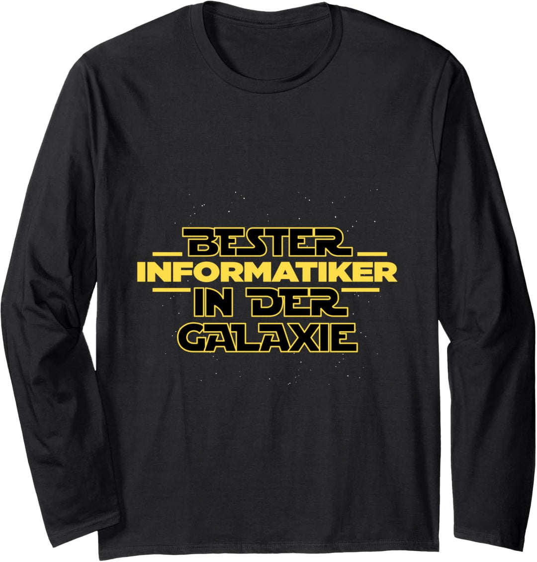 Bester Informatiker in der Galaxie programmierer nerd it Langarmshirt