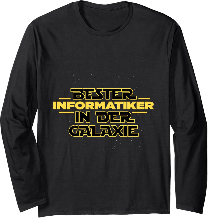 Bester Informatiker in der Galaxie programmierer nerd it Langarmshirt