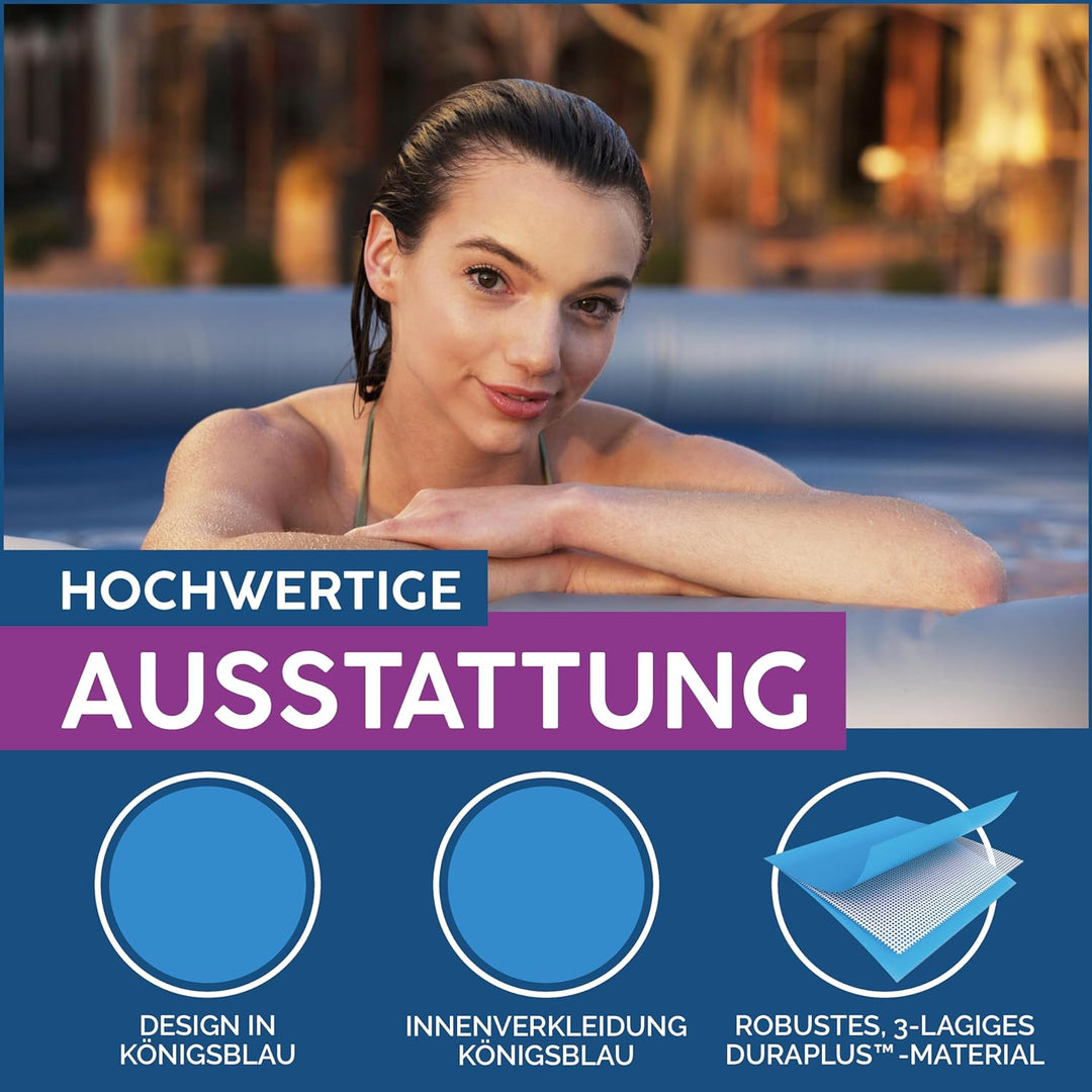 Bestway Fast Set™ Pool, 457 x 84 cm, Set mit Filterpumpe, rund, blau, 457 x 84 cm