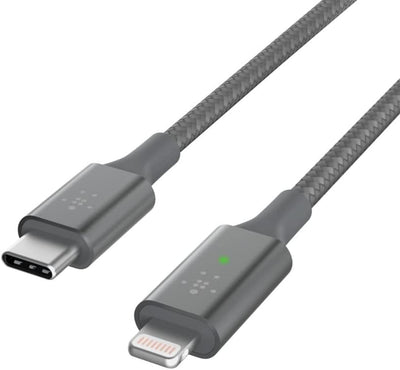 Belkin Smart LED-Ladekabel, USB-C auf Lightning, 1,2 m (Anzeige des Ladestatus) Geeignet zum Schnell