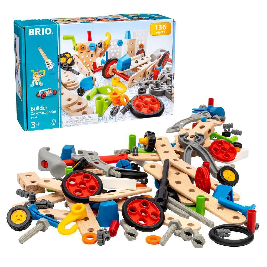 BRIO Builder 34587 Box 136 TLG. - Das kreative Konstruktionsspielzeug aus Schweden - Der ideale Eins