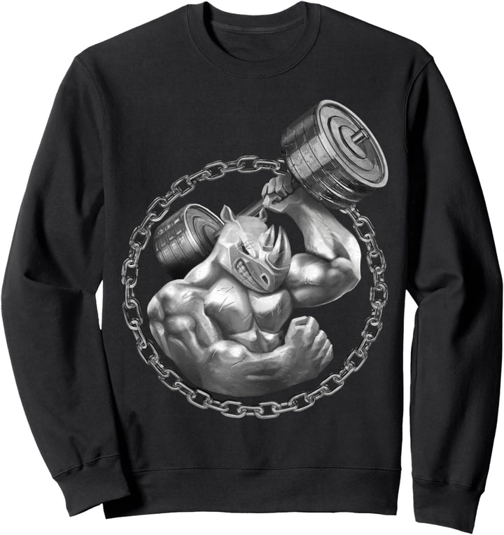 Nashorn Beast Training Workout Muskeln Gym Fitness Sweatshirt