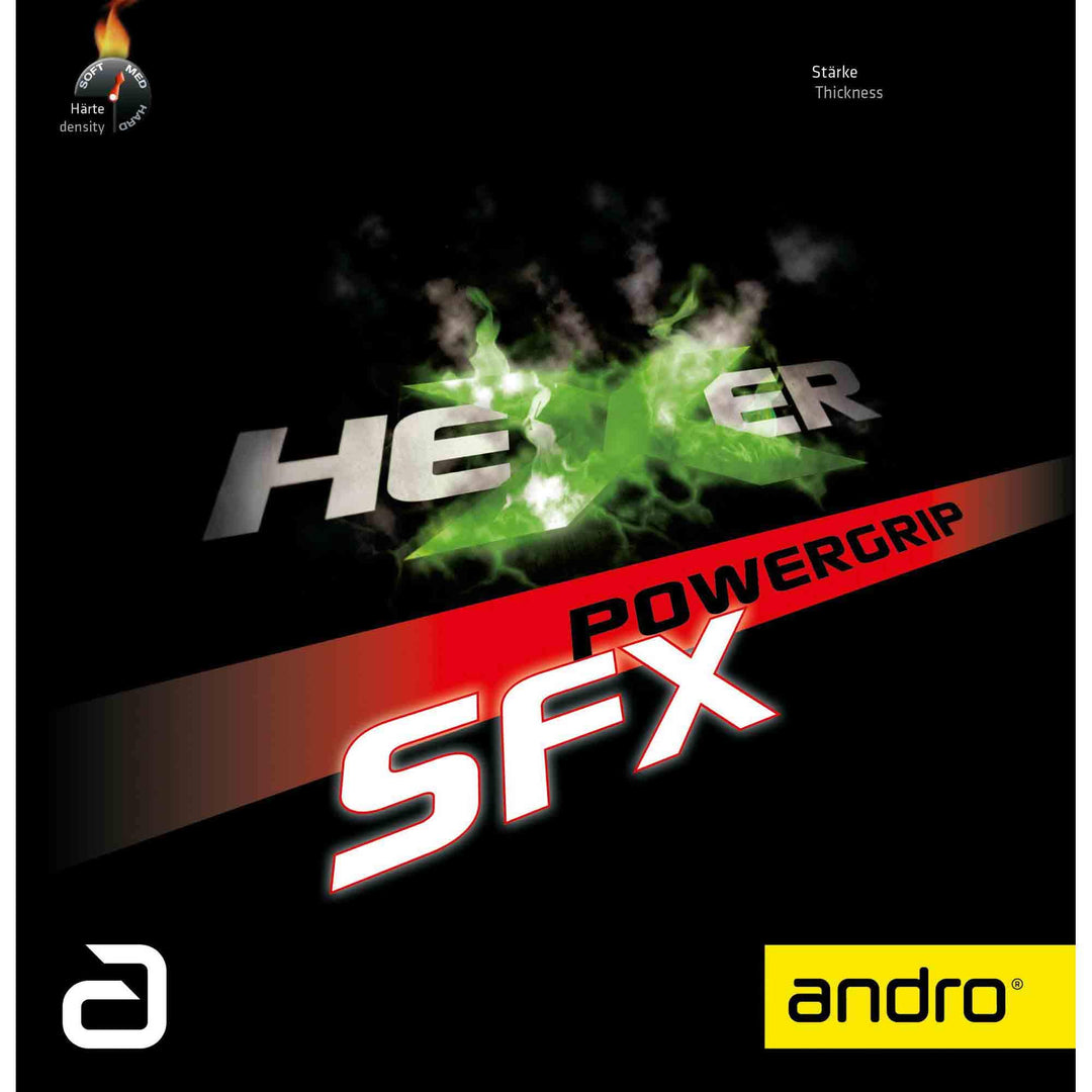 Andro Belag Hexer Powergrip SFX grün 1,7 mm, grün 1,7 mm