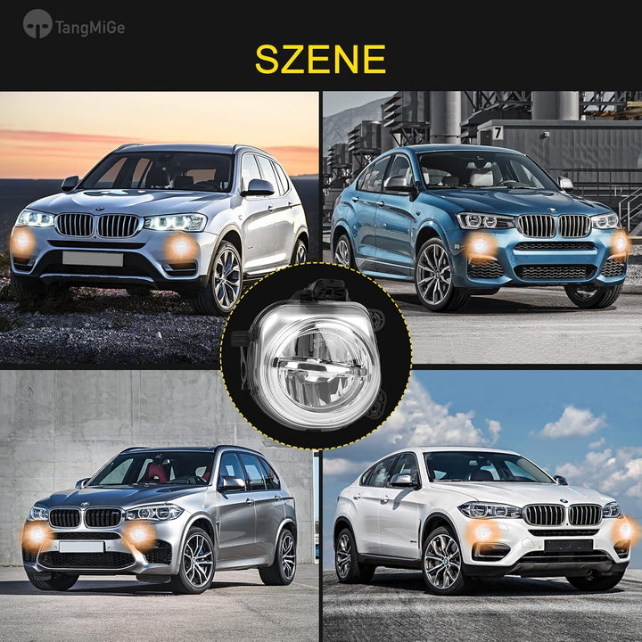 TangMiGe Nebelscheinwerfer Kompatibel mit BMW X3 (F25) 14-17, X4 (F26) 13-18, X5 (F15) 13-18, X6 (F1