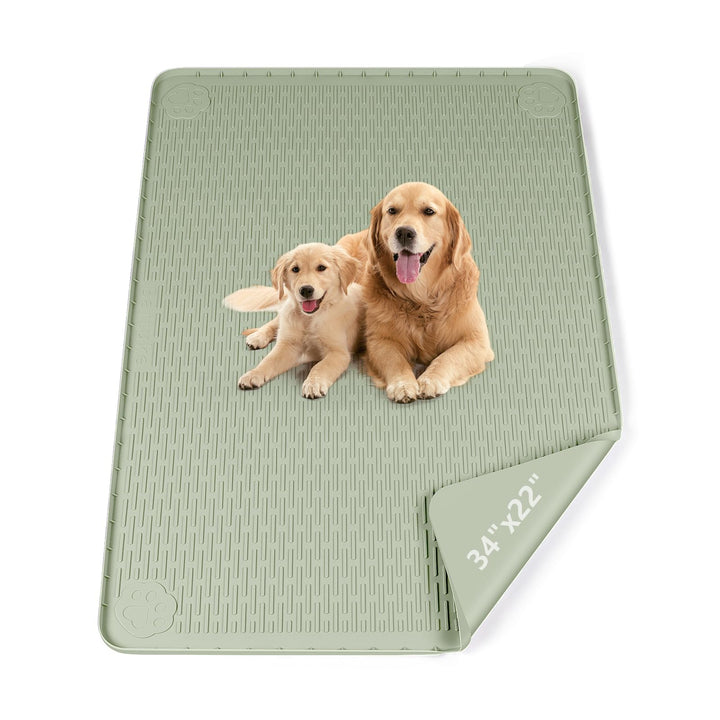 Hundetoilettenunterlagen, 86 x 56 cm grosse Wiederverwendbare Silikonmatte Hundetrainingspads, wasch