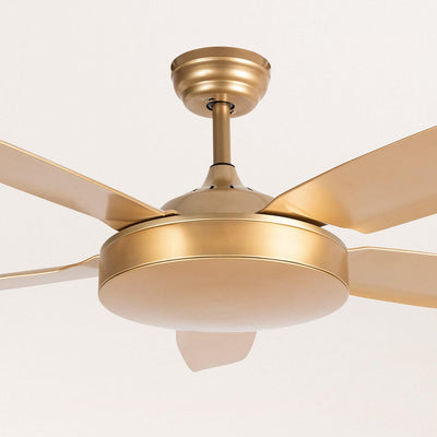 CREATE / WINDLIGHT FLAT/Deckenventilator Gold mit Fernbedienung / 40W, Leise, Ø132cm, 6 Geschwindigk