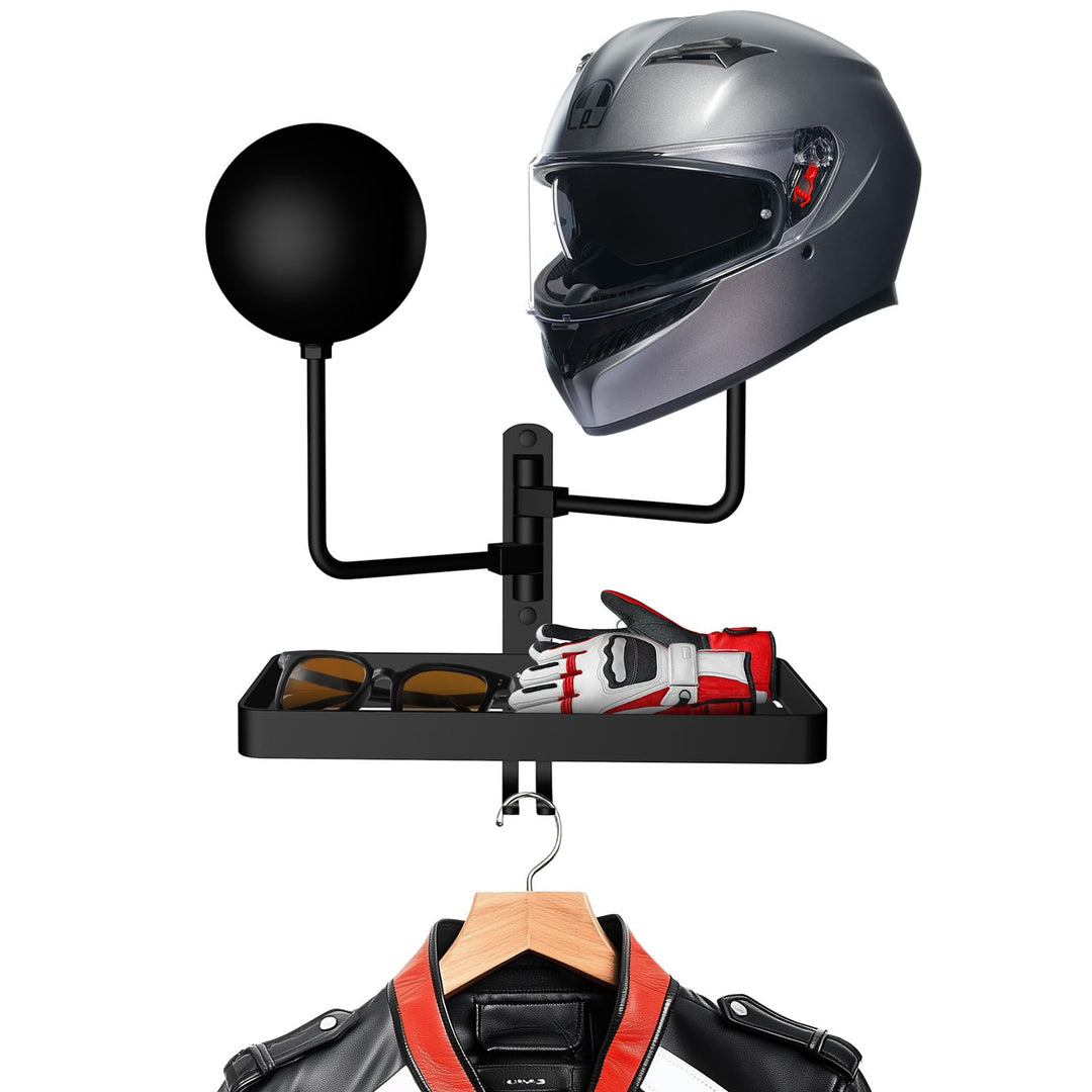 Motorradhelmhalter Wandhalterung, Helmhalter Wand im Industriestil für Helm Display, Helmhalterung D