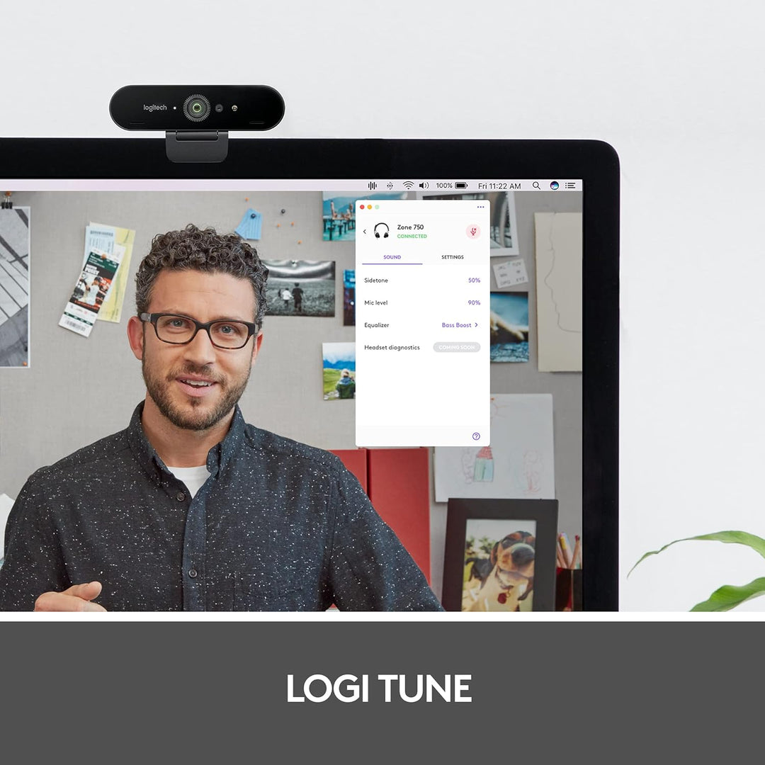 Logitech Zone 750 Kabelgebundenes On-Ear-Headset mit Noise-Cancelling-Mikrofon, USB-C und USB-A-Adap
