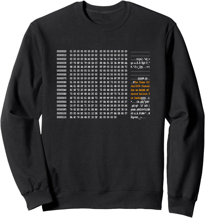 Bitcoin Genesis-Block Code Sweatshirt