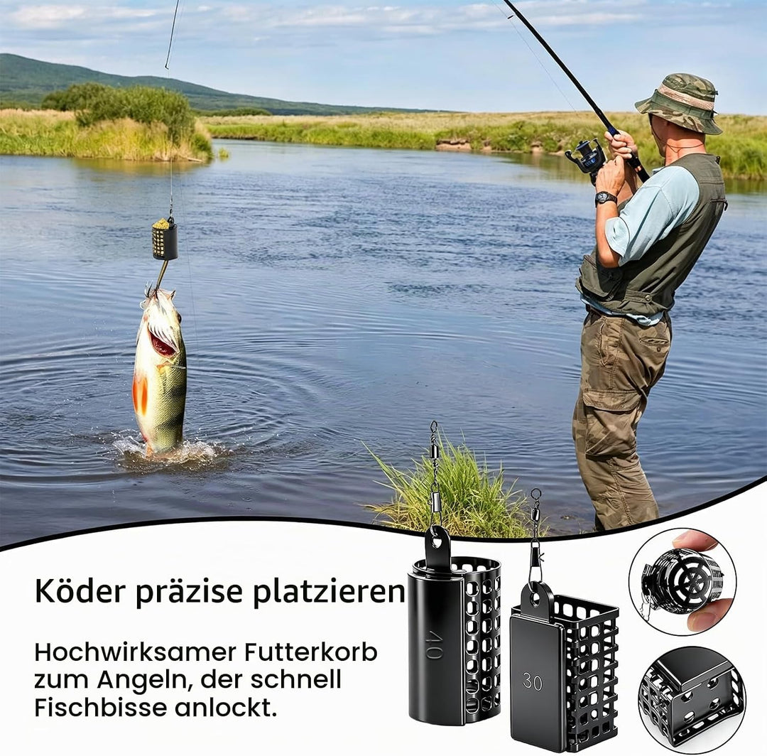 26 Stück Futterkorb Angeln Anti Tangle Boom Futterkorb Feeder Korb 20/30/40/50/60g Anti Tangle 20cm