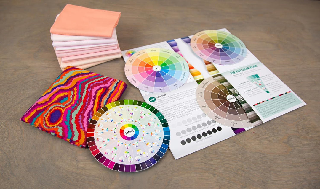 Palette-Builder Color Tool: 4 Mini Wheels Feature Tints, Tones, Shades & Neutrals to Spark Creativit