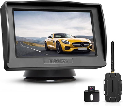 BOSCAM Rückfahrkamera und Monitor Set K1 Wireless Einparkhilfe mit 14.4 cm/4.3" Zoll LCD Farbdisplay