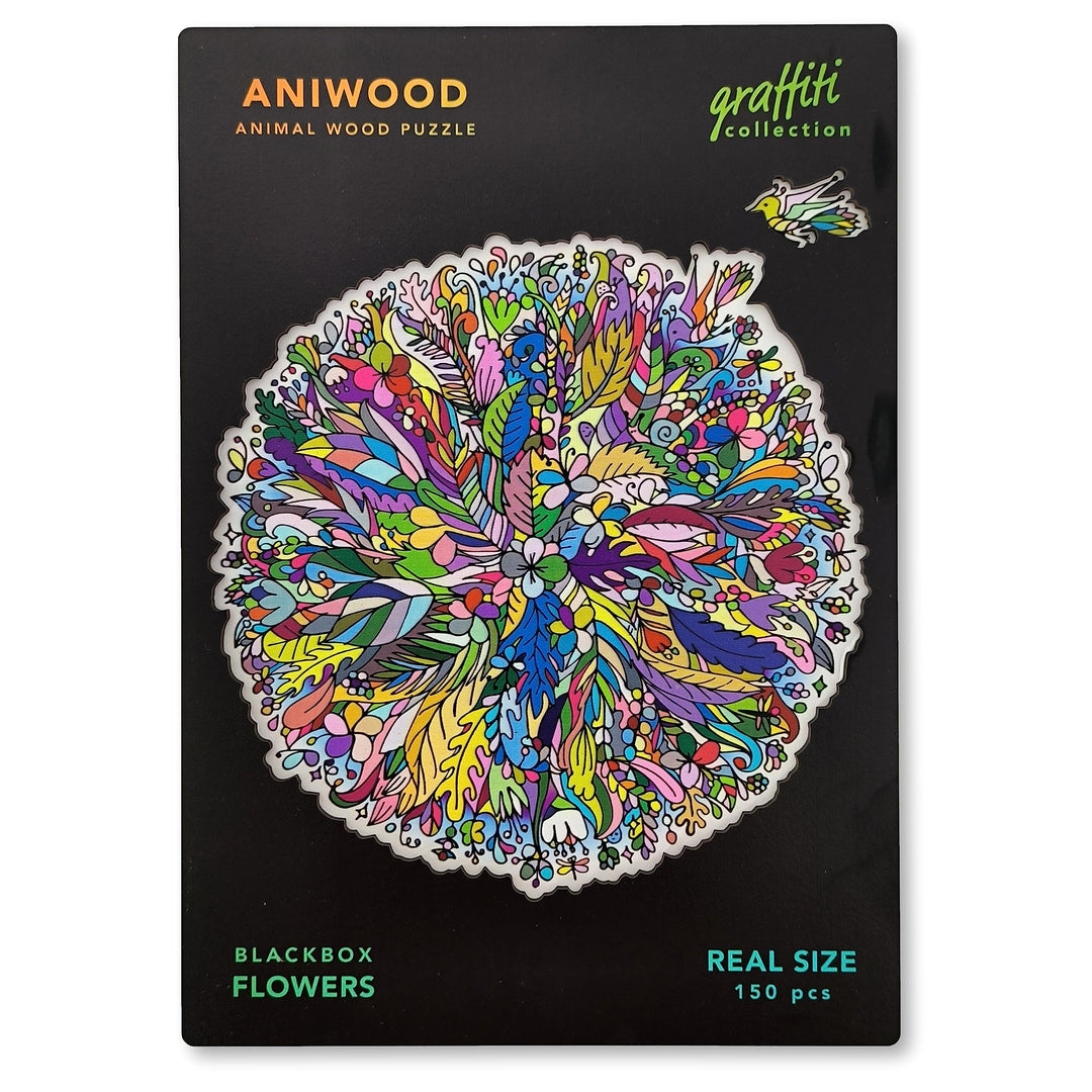 ANIWOOD Holzpuzzle Erwachsene Tieren. Gestanzter Deckel, Lebensgrosse Puzzle-Box. 3 Schwierigkeitsmo
