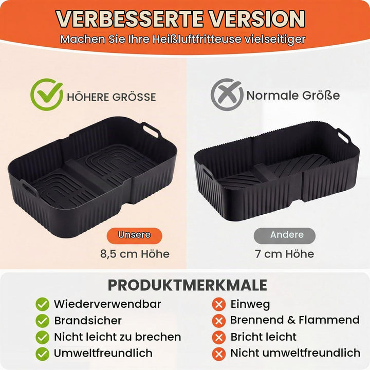 3 Stück Silikonform Heissluftfritteuse Zubehör für Ninja Foodi FlexDrawer 10,4L AF500EU AF500DE AF50