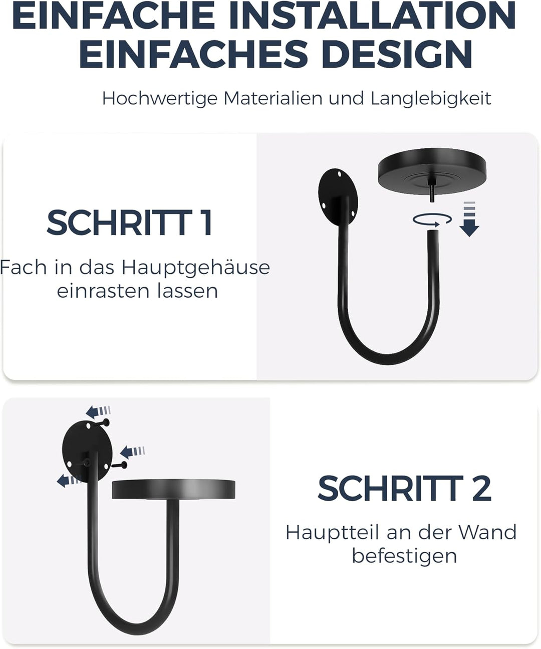 Bamworld Blumenständer Wandmontage 3er Set – U-Form Pflanzenregal aus Metall für Wohnzimmer & Balkon
