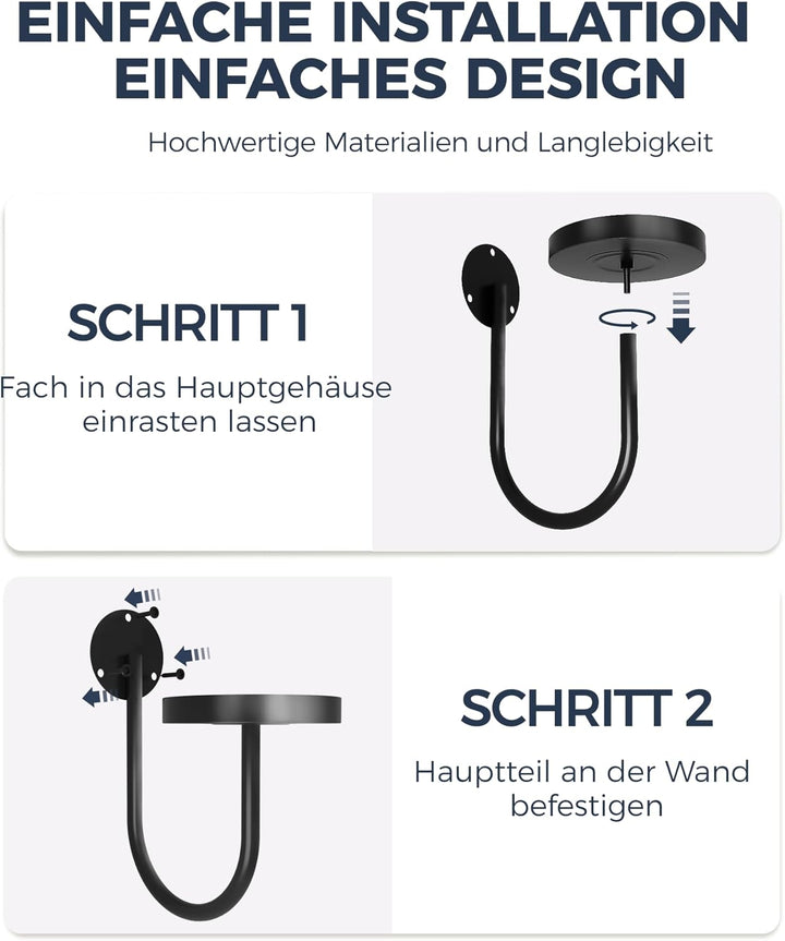 Bamworld Blumenständer Wandmontage 3er Set – U-Form Pflanzenregal aus Metall für Wohnzimmer & Balkon
