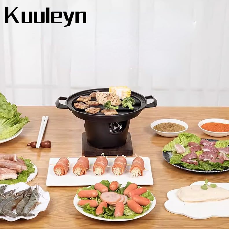 Barbecue-Grill, Mini-Hibachi-Grill, kleiner Tischgrill, verhindert das Anhaften, einfache Reinigung,