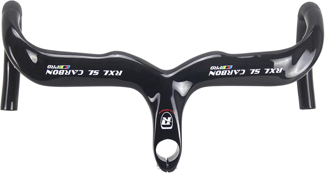 RXL SL fahrrad Lenker rennrad 1-1/8"lenker rennrad carbon 3K glänzend schwarz 400 * 90mm Schwarz-3K