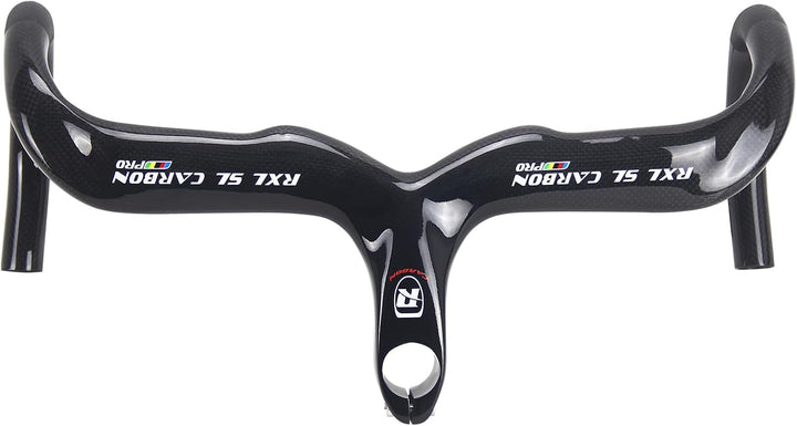 RXL SL fahrrad Lenker rennrad 1-1/8"lenker rennrad carbon 3K glänzend schwarz 400 * 90mm Schwarz-3K