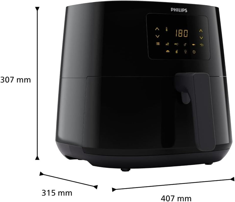 Philips Essential Airfryer XL - 6.2L, Fritteuse ohne Öl, Rapid Air Heisslufttechnologie, Touchscreen