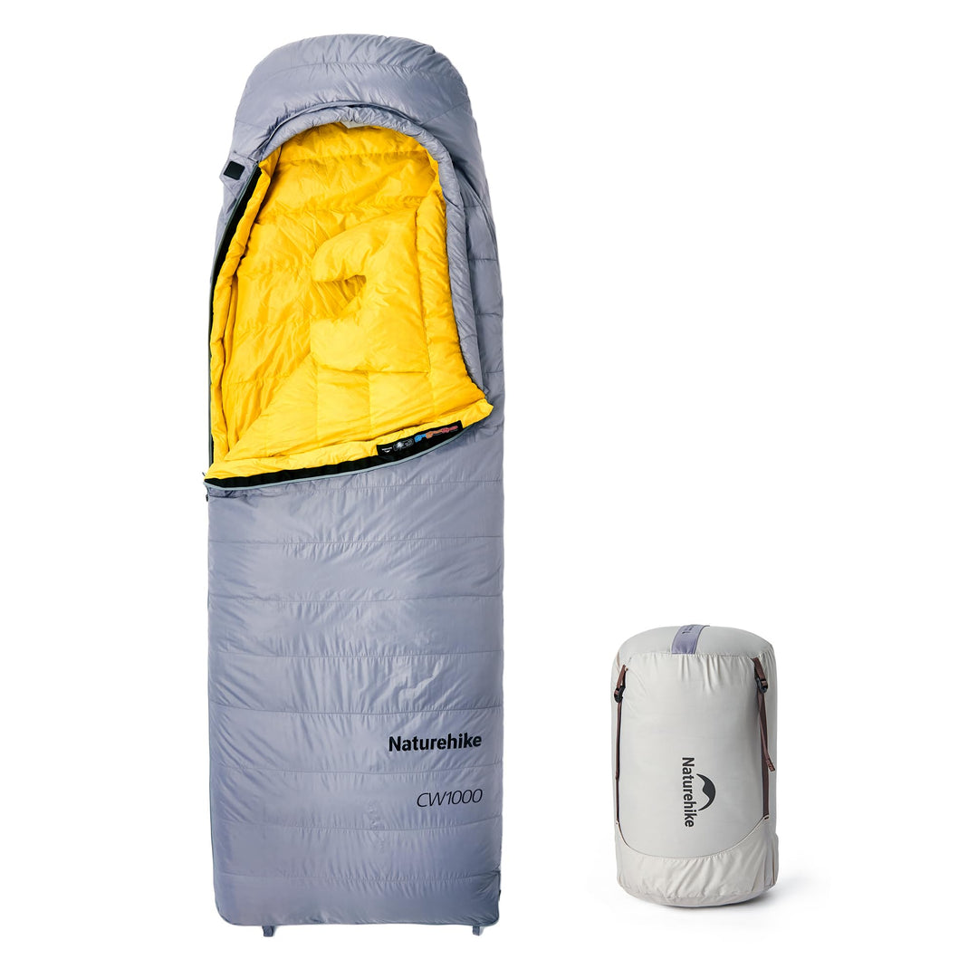 Naturehike CW-Serie RDS Daunenschlafsack,Ultraleichte Tragbare Kompackte Daunen Schlafsack 4 Jahresz