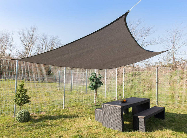 Royal Gardineer Sonnenschutz Garten: Sonnensegel für Balkon, Terrasse & Garten, rechteckig, 3 x 4 m,