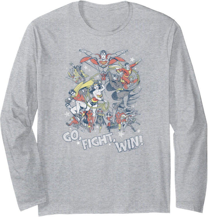 Justice League Go Fight Win Langarmshirt