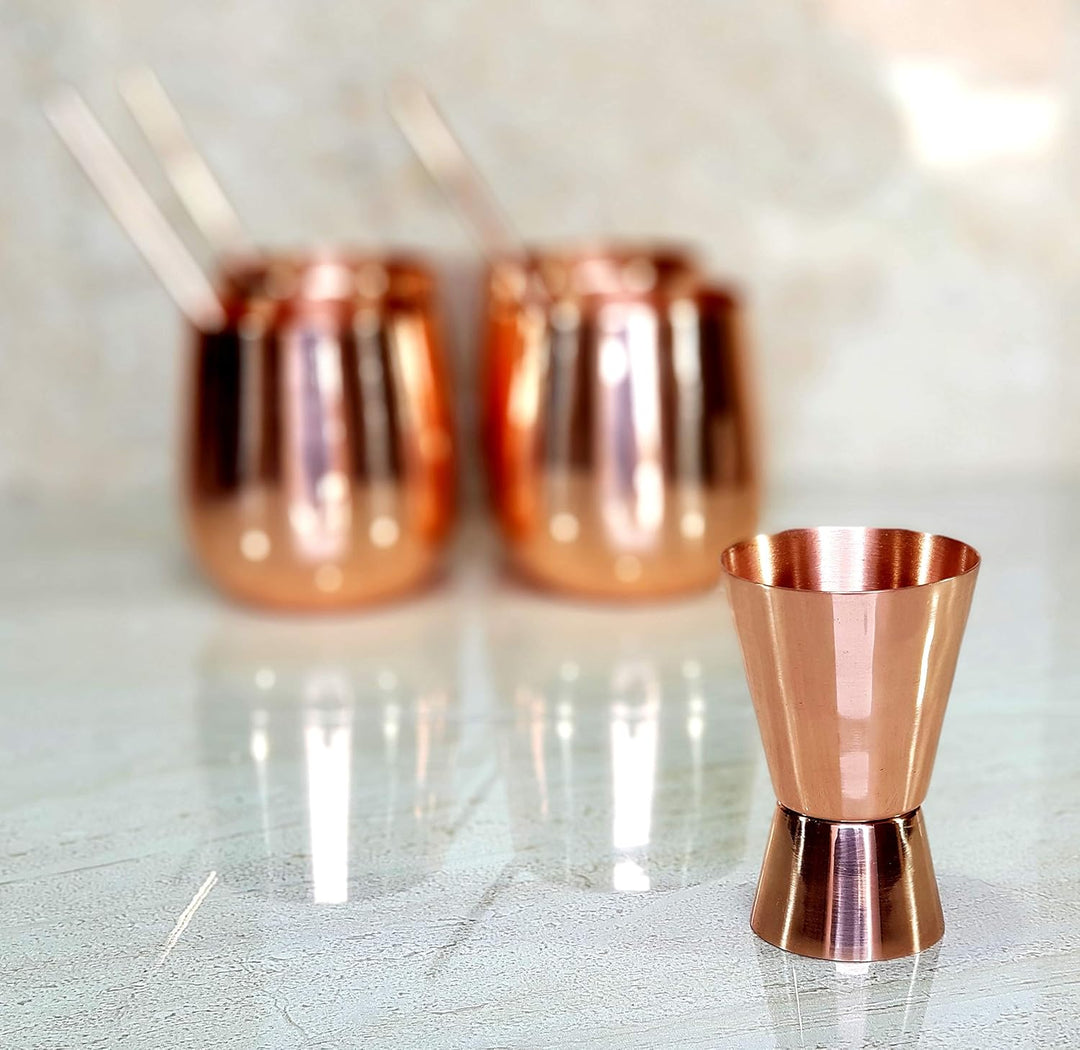 eSplanade Moscow Mule Kupferbecher - Set mit 4-100% handgefertigten - lebensmittelechten reinen Voll