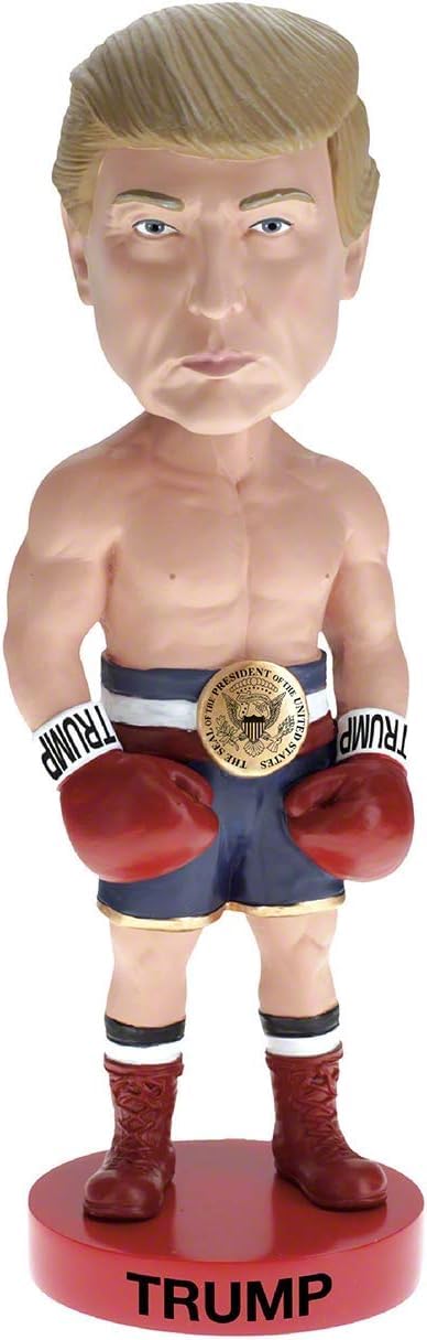 Royal Bobbles Donald Trump Boxer Wackelkopf, Premium Polyresin lebensechte Figur, einzigartige Serie