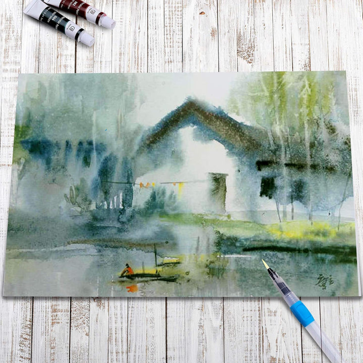 ESENG® Premium Aquarellpapier A3-2x20 Blätte/Block - 300GSM - Weiss, Aquarellblock, Malblock Papier