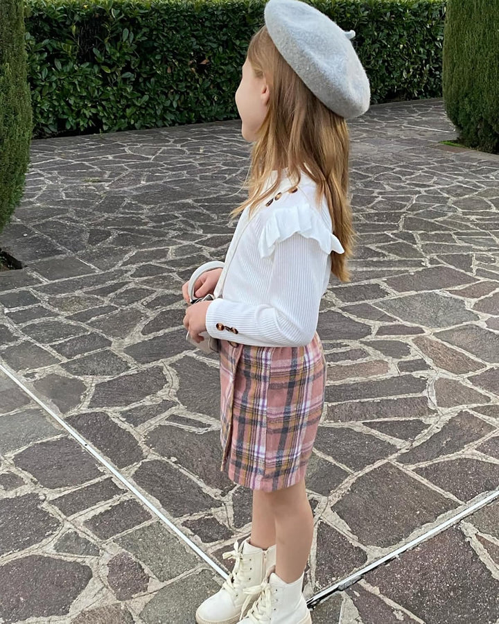 Miipat Kleinkind Mädchen Kleidung Set Mädchen Outfits Set Lange Ärmel Pullover Tops mit Mini Rock Se