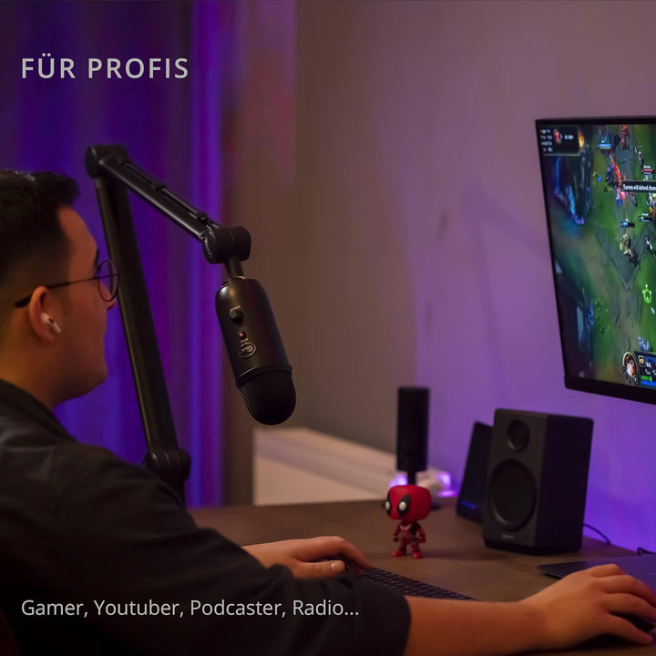 IXTECH Mikrofonarm für Hyperx Quadcast Rode Shure Sm7b Blue Yeti Gaming Mikrofon Halterung Mikrofons