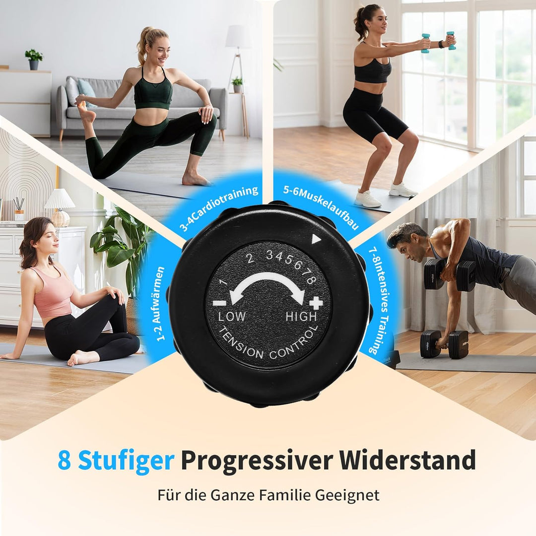 ISE Ergometer Liege- Heimtrainer mit Magnetbremse, Pulssensoren und LCD-Display, 8 Widerstandsstufen