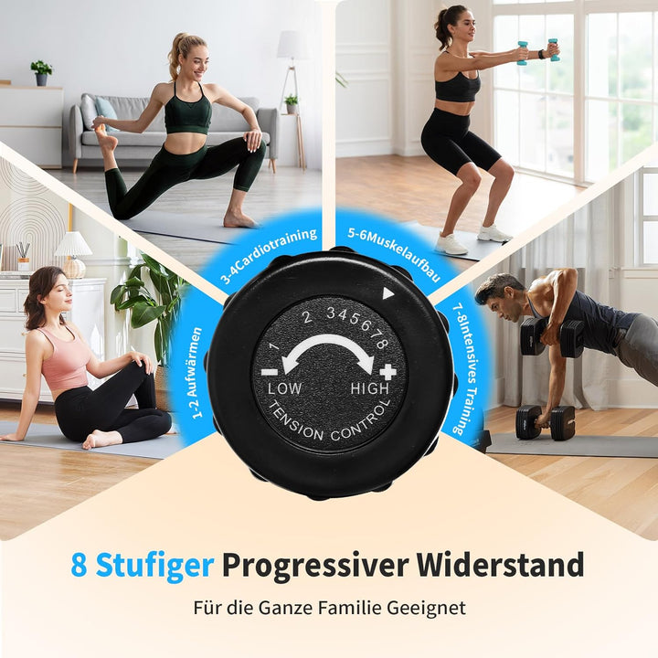 ISE Ergometer Liege- Heimtrainer mit Magnetbremse, Pulssensoren und LCD-Display, 8 Widerstandsstufen