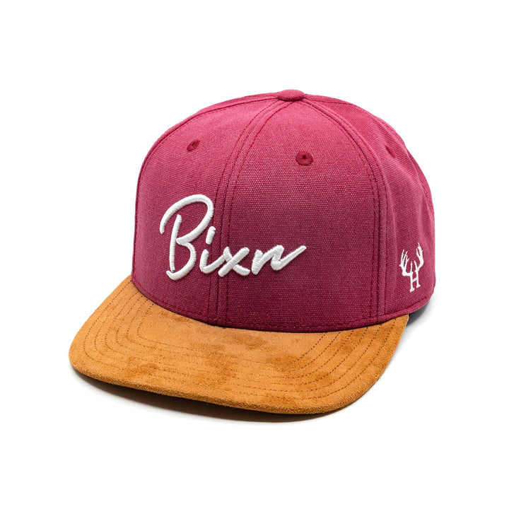 Du Hirsch Bayerisches Snapback Cap Erwachsene Bixn Weinrot Canvas One Size