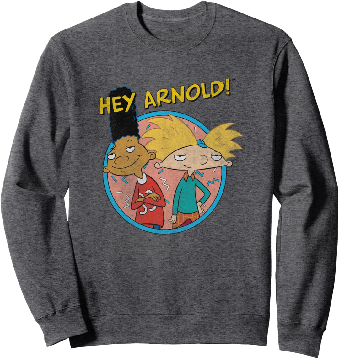 Hey Arnold! Vintage Best Friends Circle Retro Sweatshirt