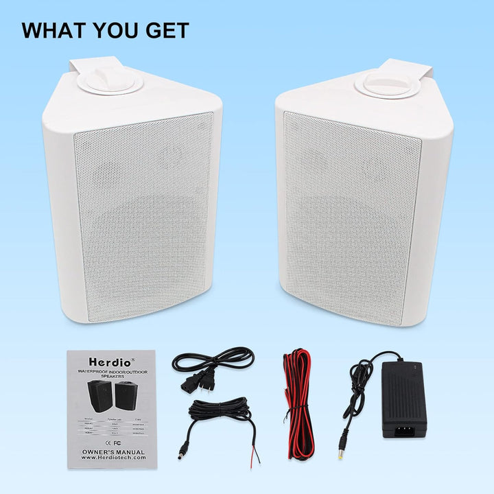 Herdio 5,25 Zoll 200 Watt Wasserdicht Aussenlautsprecher Indoor Outdoor Patio Deck Lautsprecher für