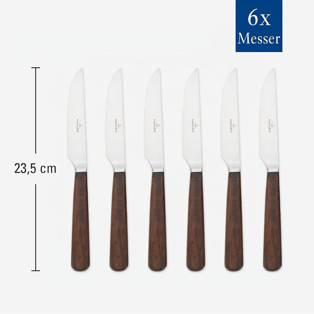 Villeroy und Boch Tex as Pizza-/ Steakmesser-Set 6-teilig, 13/0 Edelstahl, 232 mm