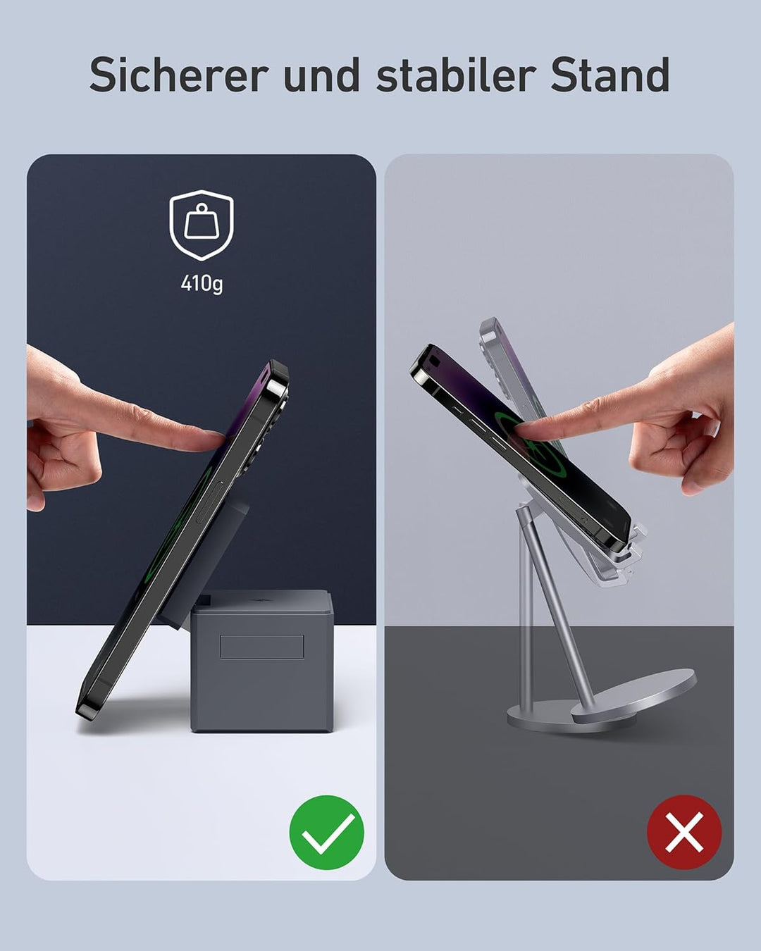 Anker 3-in-1 Cube mit MagSafe Ladestation, 15W Wireless iPhone Charger, Induktive Ladestation für Ap