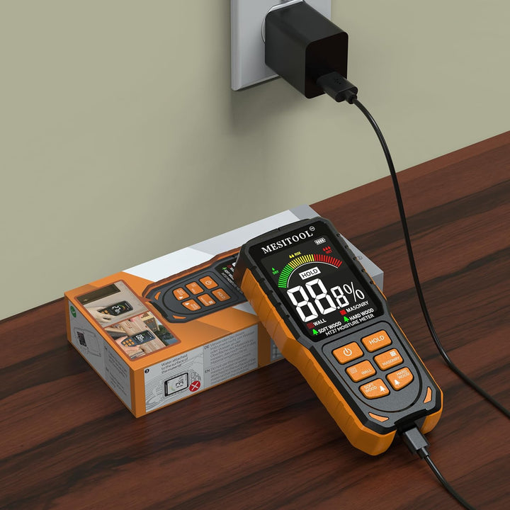 Feuchtigkeitsmessgerät Wand MESITOOL Holz Feuchtigkeitsmesser Nicht-invasive Feuchtigkeitsmessgerät