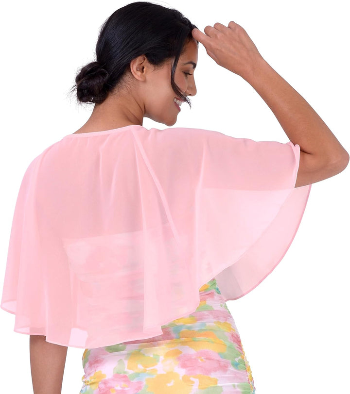 BlackButterfly weich Hochzeit Umhängetuch Abend Durchsichtiges Chiffon Überwurf Umhang Schultertuch