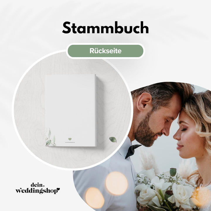 DeinWeddingshop Stammbuch der Familie - modernes Familienstammbuch - Hochzeit Standesamt - Hardcover